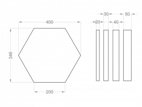 Panouri fonoabsorbante Soft Hexa