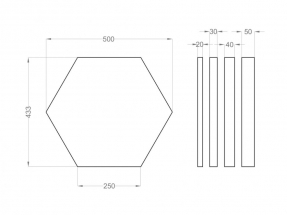 Panouri fonoabsorbante Soft Hexa
