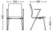 Scaun de Vizitator Fen 4L-Arm A-Plus