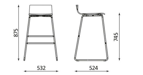 Scaun de bar Cafe VII Hocker